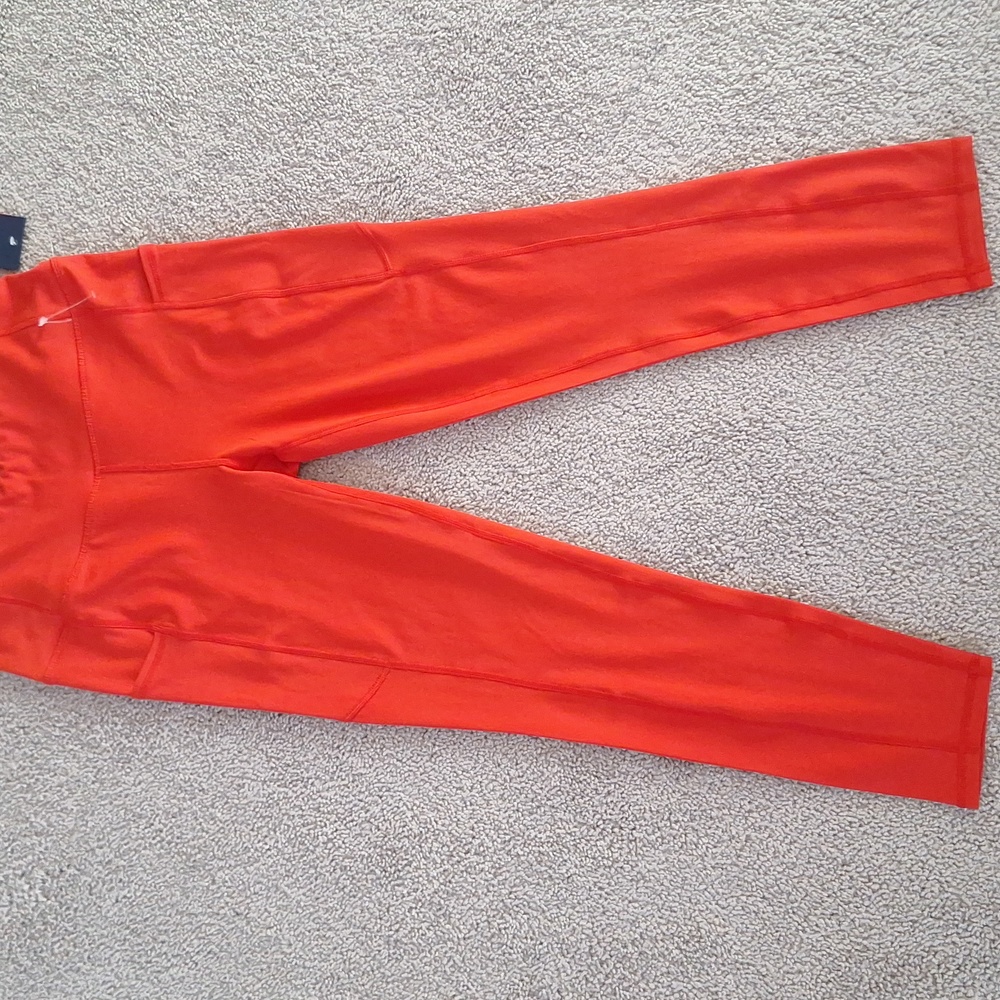 Vibrant Orange High-Waisted Leggings Size M